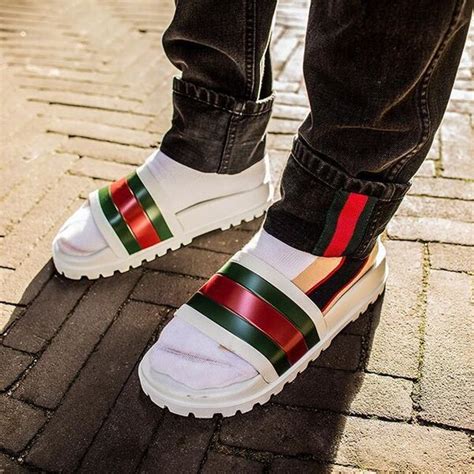 mens cheap gucci slides|gucci slides men stockx.